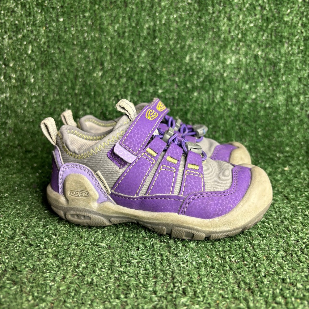 KEEN Knotch Hollow Hook Loop Bungee Washable Hiking Sneaker Purple Toddler Sz 8